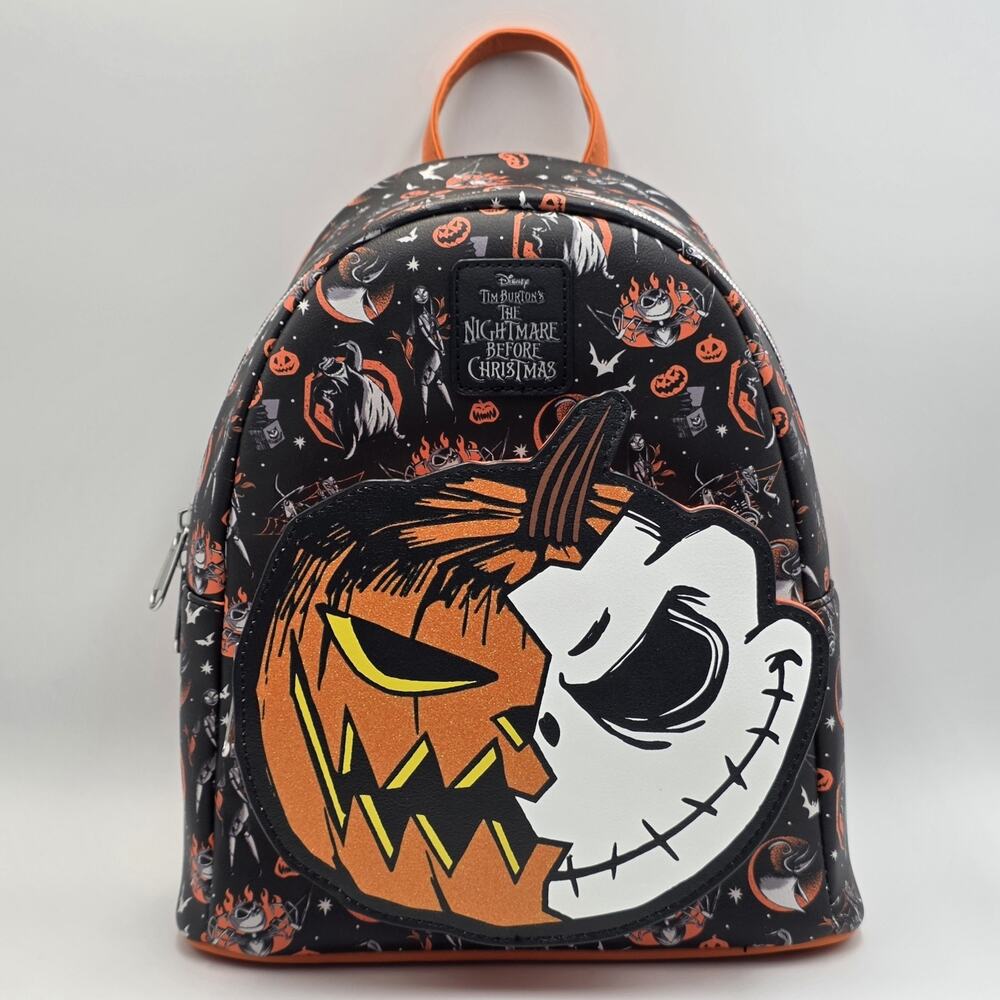 Loungefly Disney The Nightmare Before Christmas Jack Split Mini Backpack New
